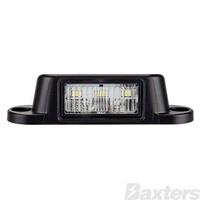 Licence Plate Light LED 10-30V 4 LED Surface Mount Black Body Bulk Packed