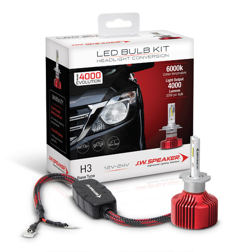 JW Speaker H3 LED Bulb Replacement Kit [Bulb Size: H3]