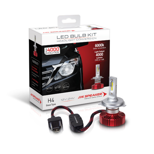 JW Speaker H4 LED Bulb Replacement Kit [Bulb Size: H4]