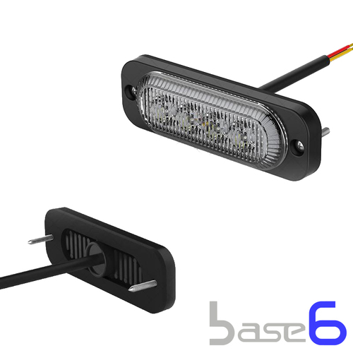 BASE6 4 LED 3W Amber Perimeter Light