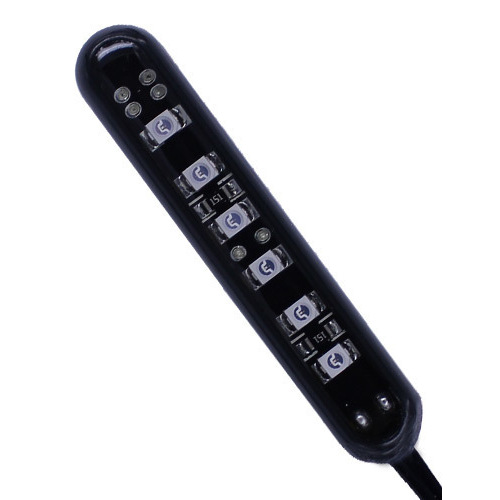 BASE6 LED Module 12V Blue, Straight Black Housing