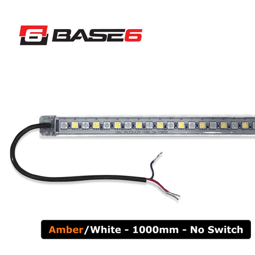 BASE6 1000mm Dual Colour LED Rigid Strip Light Amber/White