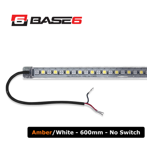 BASE6 600mm Dual Colour LED Rigid Strip Light Amber/White