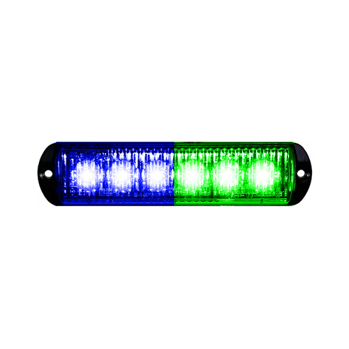 8EVP 6 LED surface mount warning light - Blue / Green