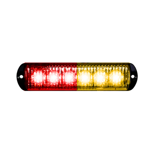 8EVP 6 LED surface mount warning light - Red / Amber