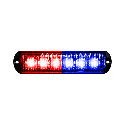 8EVP 6 LED surface mount warning light - Red / Blue