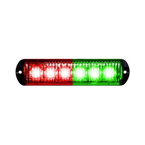 8EVP 6 LED surface mount warning light - Red / Green