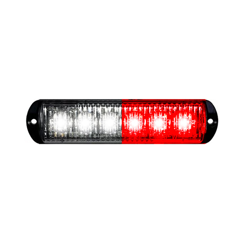 8EVP 6 LED surface mount warning light - Red / White