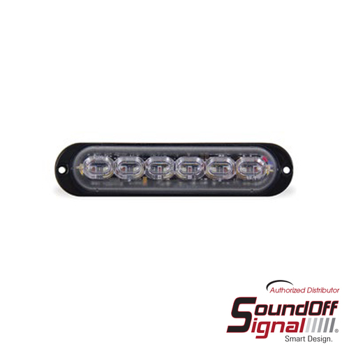 Red / White Bolt Surface Mount 12 LED Warning Light EBT