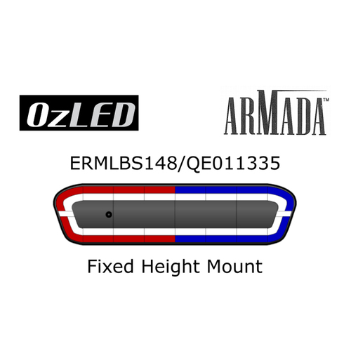 ARMADA Light Bar, 48", Full Red / Blue with Alleys & 360 Degree White