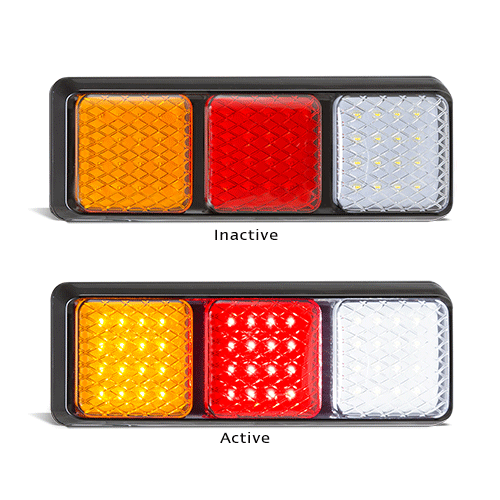 282 Series Combination Tail Light with Reverse, Single Light - LED Autolamps