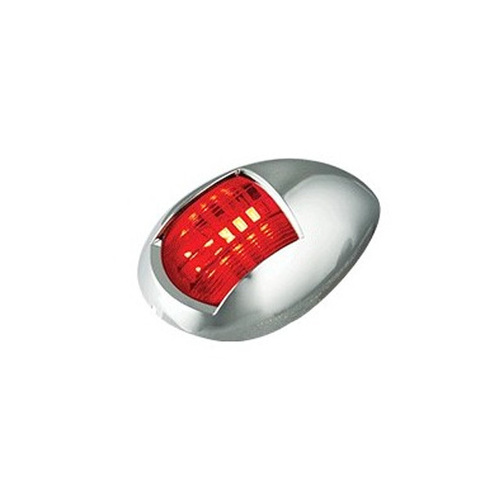 LED Autolamps 52 Series LED Navigation Lights [Chrome Housing, Red Light]