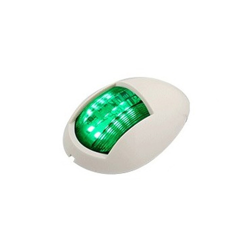 LED Autolamps 52 Series LED Navigation Lights [White Housing, Green Light]