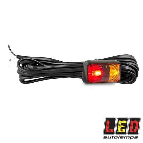 58 Series Amber / Red Side Marker Lamp (3m Cable, Bulk Poly Bag)