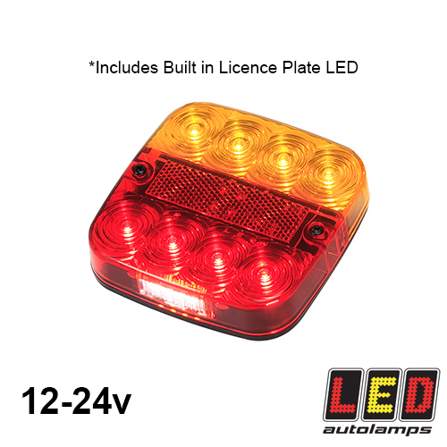 99 Series Trailer Lights Single w/Licence Plate LED - Multi volt