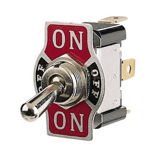 Narva On / Off / On Metal Toggle Switch with On / Off / On Tab
 - 60061BL