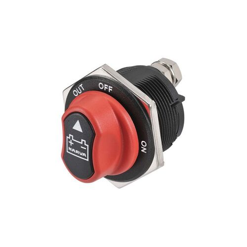 200 AMP 'ROTARY' BATTERY MASTER SWITCH WITH REMOVABLE KEYED KNOB (Blister pack of - NARVA Part No. 61043BL