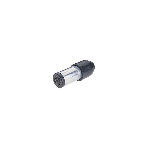 6 Pin Small Round Metal Trailer Plug - NARVA Part No. 82132BL
