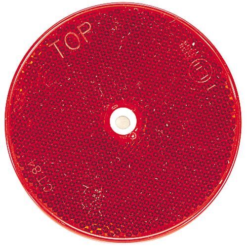 Red Retro Reflector with Central Fixing Hole - NARVA Part No. 84022/50
