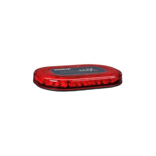 12/24V AEROMAX MINI LED BAR FLANGE BASE (RED LENS) - NARVA Part No. 85010R