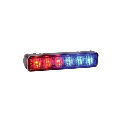 High Powered LED Warning Light (Red/Blue) - 6 x 1 Watt LEDs - NARVA Part No. 85207RB