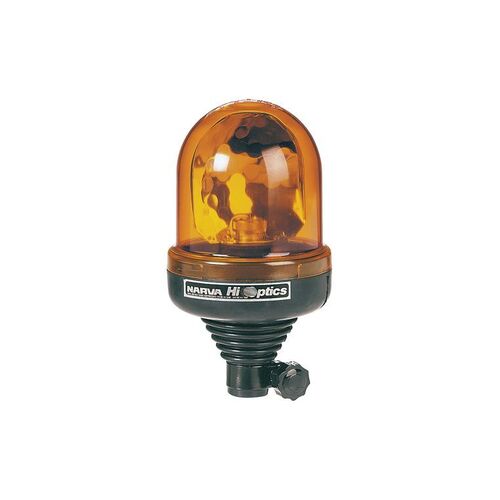 Hi Optics 'Euro Flex' Rotating Beacon (Amber) Pipe Mount 12/24 Volt - NARVA Part No. 85402A