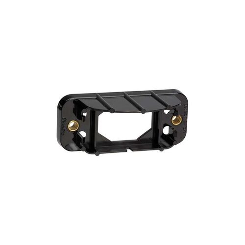Low profile black licence plate lamp housing - NARVA Part No. 91698