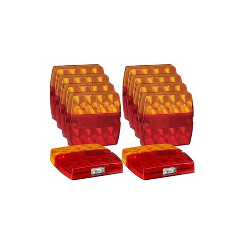 9-33V MODEL 34 LED SLIMLINE REAR COMBO LAMP With LICENCE PLATE LAMP 0.5M CABLE(10 PACK) - NARVA Part No. 93436/10