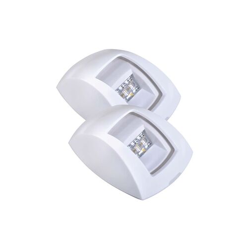 9-33V 1 NAUTICAL MILE LED PORT and STARBOARD LAMPS WHITE WITH CLEAR LENSES - NARVA Part No. 99012BL
