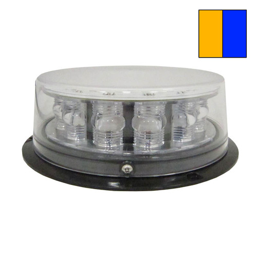 8EVP Blue / Amber 18 LED Magnetic Mount Beacon OZBEACON