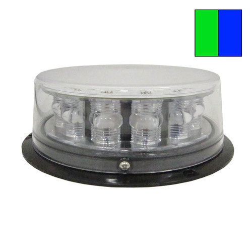 8EVP Blue / Green 18 LED Magnetic Mount Beacon OZBEACON