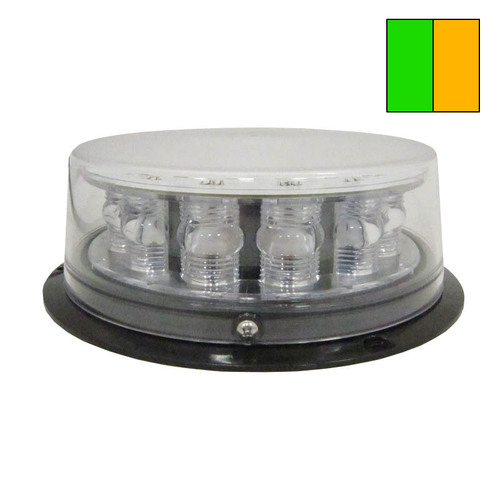 8EVP Green / Amber 18 LED Magnetic Mount Beacon OZBEACON